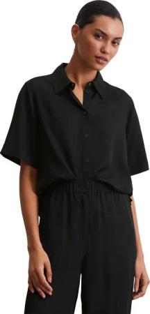Marc O'Polo Kurzarmbluse aus Viskose-Twill