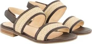 Ulla Popken Leder-Sandalen Flechtriemen Weite H