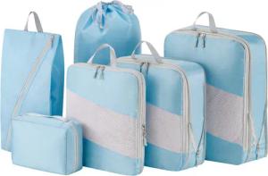 Coonoor Kofferorganizer 6-teiliges komprimierbares Reise-Organizer-Set, Koffer-Organizer,