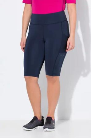 Ulla Popken Leggings Leggingshorts Elastikbund Mesh-Tasche