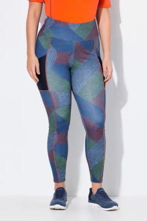 Ulla Popken Leggings Funktionsleggings Flechtmuster Mesh-Tasche