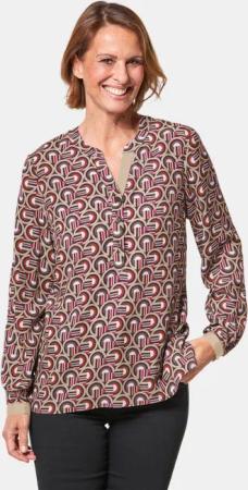 GOLDNER Schlupfbluse Moderne Druckbluse in legerer