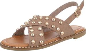 Ital-Design Modische Damen-Sandalen mit Nieten für