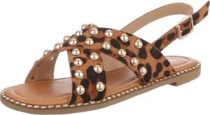 Ital-Design Modische Damen-Sandalen mit Nieten für