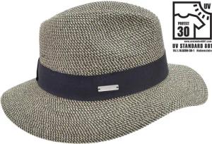 Seeberger Sonnenhut Papierstroh Mix Fedora mit