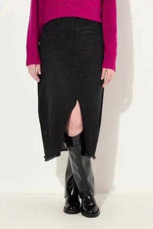 Ulla Popken Jeansrock Jeansrock Saumschlitz A-Linie