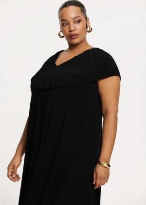 YOEK A-Linien-Kleid Damen Kleid mit falten