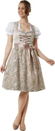 dressforfun Dirndl Frauenkostüm Midi-Dirndl Edles Midi-Dirndl