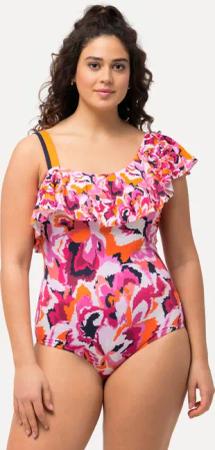 Ulla Popken Badeanzug Badeanzug Stickblumen Softcups
