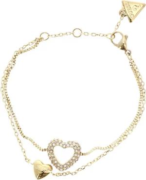 Guess Gliederarmband Two Hearts Double Bracelet