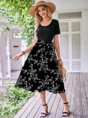 DEBAIJIA Dirndl Damen Röcke Sommer Floral