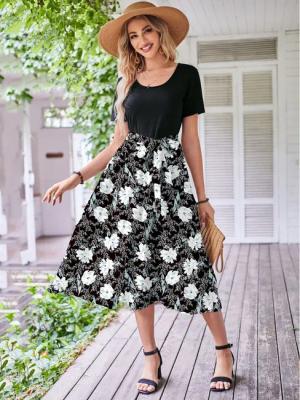 DEBAIJIA Dirndl Damen Röcke Sommer Floral