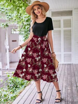 DEBAIJIA Dirndl Damen Röcke Sommer Floral