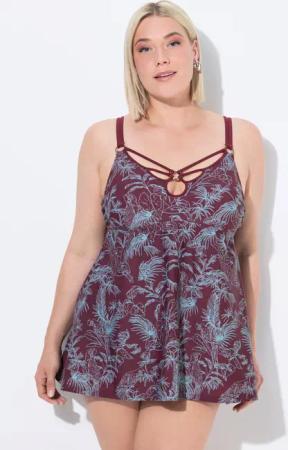 Ulla Popken Badekleid Badekleid Dschungel Softcups