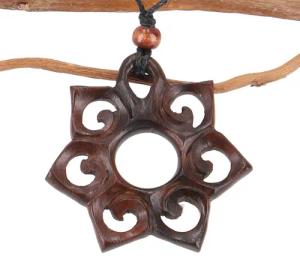 Guru-Shop Perlenkette Ethno Holzschmuck, Halskette, Surferkette