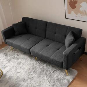 Ulife Schlafsofa mit Winkel, goldenen Beinen,