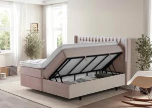 BettCo Stauraumbett Boxspringbett mit Bettkasten Florida