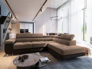 Masseno Ecksofa SELVA mit Schlaffunktion L-Form,