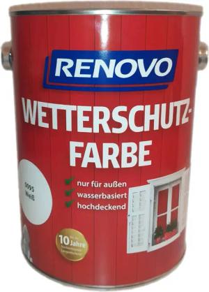 Renovo Wetterschutzfarbe weiß 0095 / 2830,