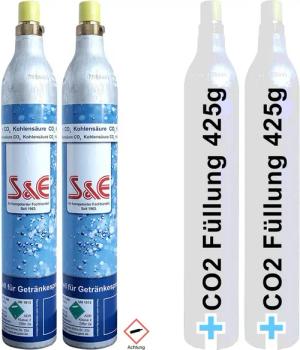 BlueCraft CO₂-Zylinder CO2-Kartusche Soda 425g für