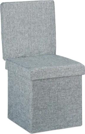 relaxdays Sitzhocker Faltbarer Sitzhocker mit Lehne,