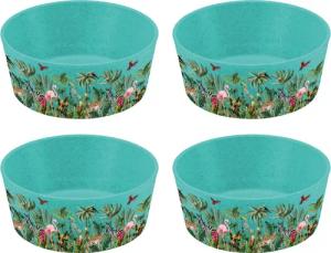KOZIOL Kinderschale "CONNECT BOWL JUNGL", 4 tlg., aus Kunststoff, recycelbar,melaminfrei, 400 ml, Made in Germany