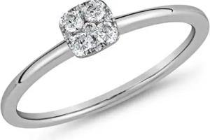 Damen Diamantring aus Weißgold oder Platin