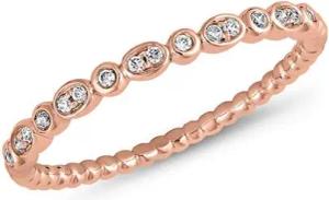 Ring für Damen mit Brillanten aus Roségold