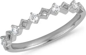 Damenring aus Weißgold oder Platin mit Diamanten