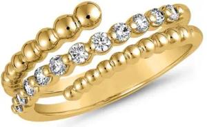 Damenring aus Gelbgold mit lab grown Diamanten