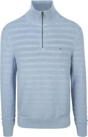 Tommy Hilfiger Pullover Halfzip Structure Indigo - Größe XXL