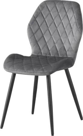 Stuhl Helena grau Samtoptik B/H/T: ca. 46x86,5x58 cm