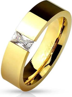 BUNGSA Fingerring Ring rechteckiger Kristall Gold