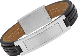 Unique Lederarmband Kunstlederarmband schwarz Unique
