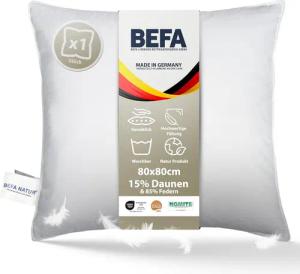BEFA NATUR Daunenkissen kuscheliges Premium Daunenkopfkissen