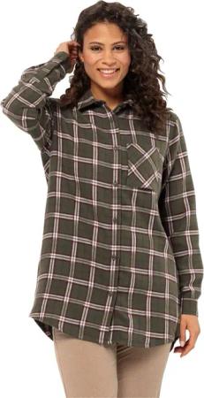 Jack Wolfskin Morgenluft Shirt Women Wanderbluse Damen XS miscellaneous island moss 41