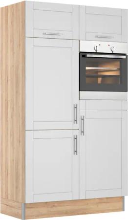 KOCHSTATION Küche "KS-Ahus, Back-/Kühlmodul", Breite 120 cm, wahlw. mit E-Geräten, Soft Close Funktion, MDF Fronten