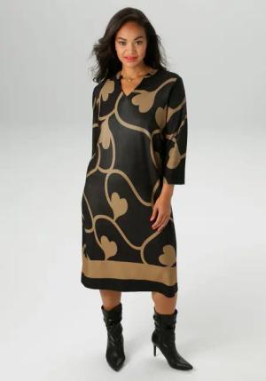 Aniston PLUS Jerseykleid, mit interessantem Allover-Print - NEUE KOLLEKTION