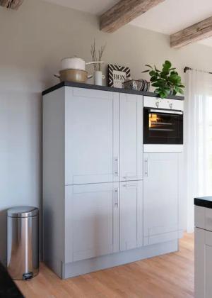 KOCHSTATION Pantryküche "KS-Ahus", Breite 150 cm,wahlweise mit E-Geräten,Soft-Close-Funktion