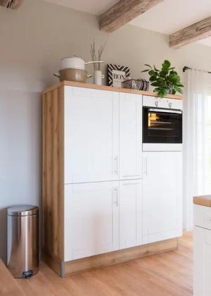 KOCHSTATION Pantryküche "KS-Ahus", Breite 150 cm,wahlweise mit E-Geräten,Soft-Close-Funktion