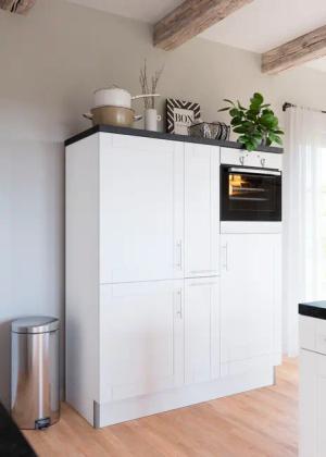 KOCHSTATION Pantryküche "KS-Ahus", Breite 150 cm,wahlweise mit E-Geräten,Soft-Close-Funktion