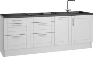 KOCHSTATION Küche "KS-Ahus", Breite 225 cm, wahlw. Mit E-Geräten, Soft Close Funktion, MDF Fronten