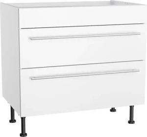 KOCHSTATION Kochfeldumbauschrank "KS-Bern2", Breite 90 cm, Kochfeldumbauschrank, 2 Auszügen, 1 feste Blende