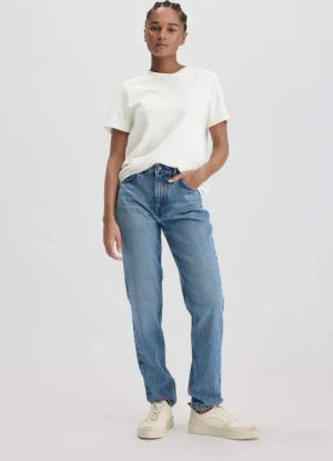 hessnatur Damen Jeans HANNA Mom Fit aus Bio-Denim - blau - Größe 31/32
