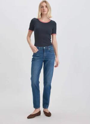 hessnatur Damen Jeans HANNA Mom Fit aus Bio-Denim - blau - Größe 30/32