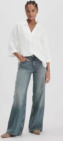 hessnatur Damen Jeans ALVA Wide Leg aus Bio-Denim - blau - Größe 31/34
