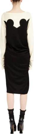 Maison Margiela - Midi Dress Black/white - Größe 40 - white