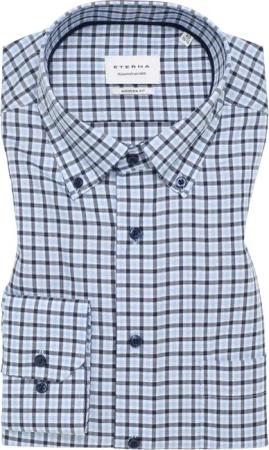 MODERN FIT Hemd in hellblau kariert