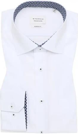 MODERN FIT Hemd in weiß unifarben