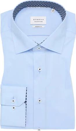 MODERN FIT Hemd in hellblau unifarben